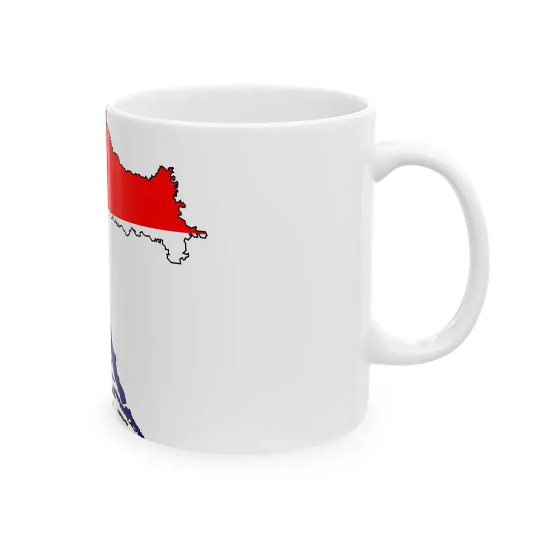 Silhouette of Croatia (Croatia) White Coffee Mug - Go Mug Yourself