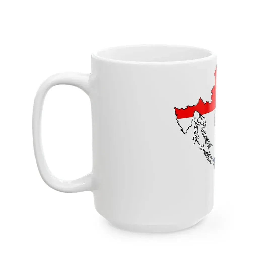 Silhouette of Croatia (Croatia) White Coffee Mug - Go Mug Yourself