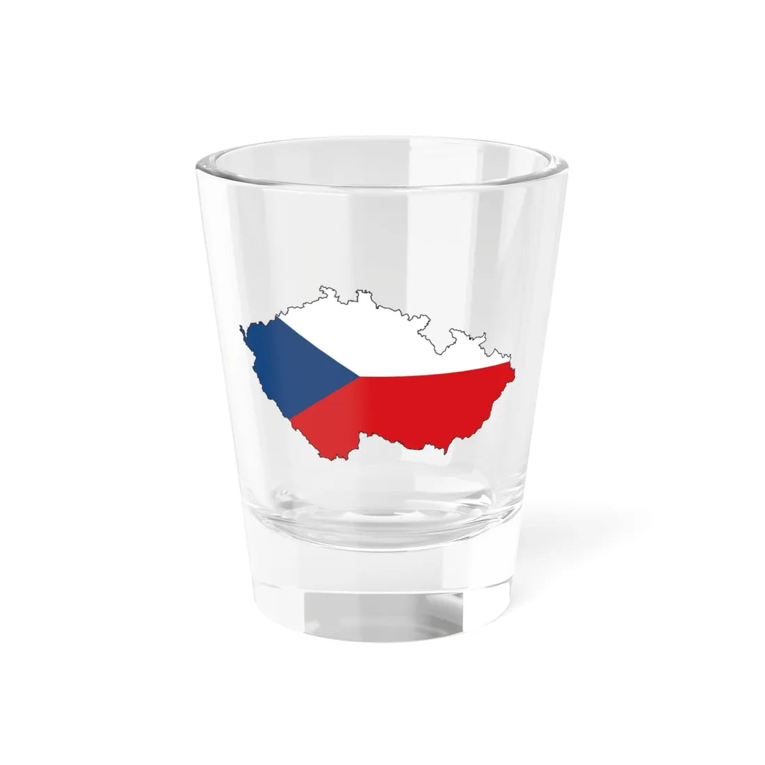 Silhouette of Czech (Czech Republic) Shot Glass 1.5oz 1.5oz - Go Mug Yourself