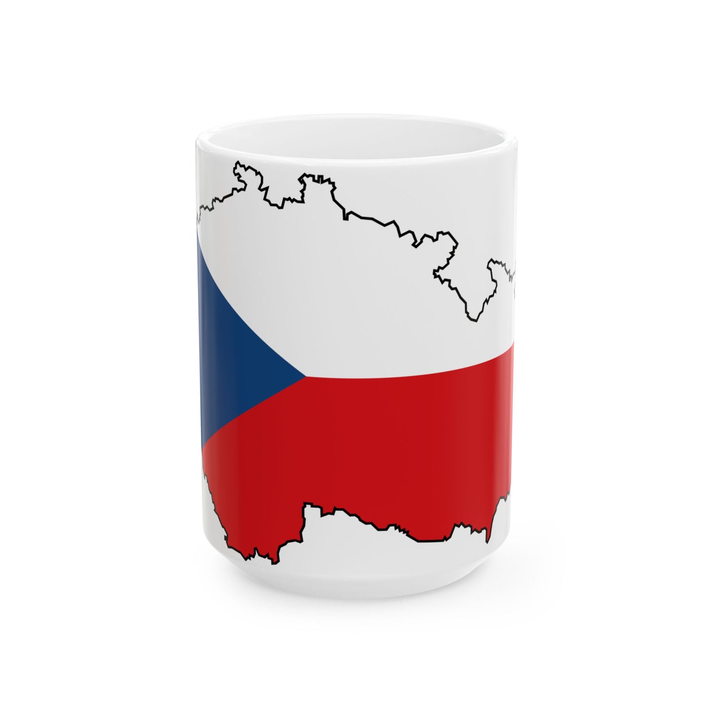 Silhouette of Czech (Czech Republic) White Coffee Mug-15oz-Go Mug Yourself