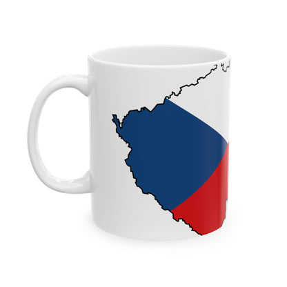 Silhouette of Czech (Czech Republic) White Coffee Mug-Go Mug Yourself