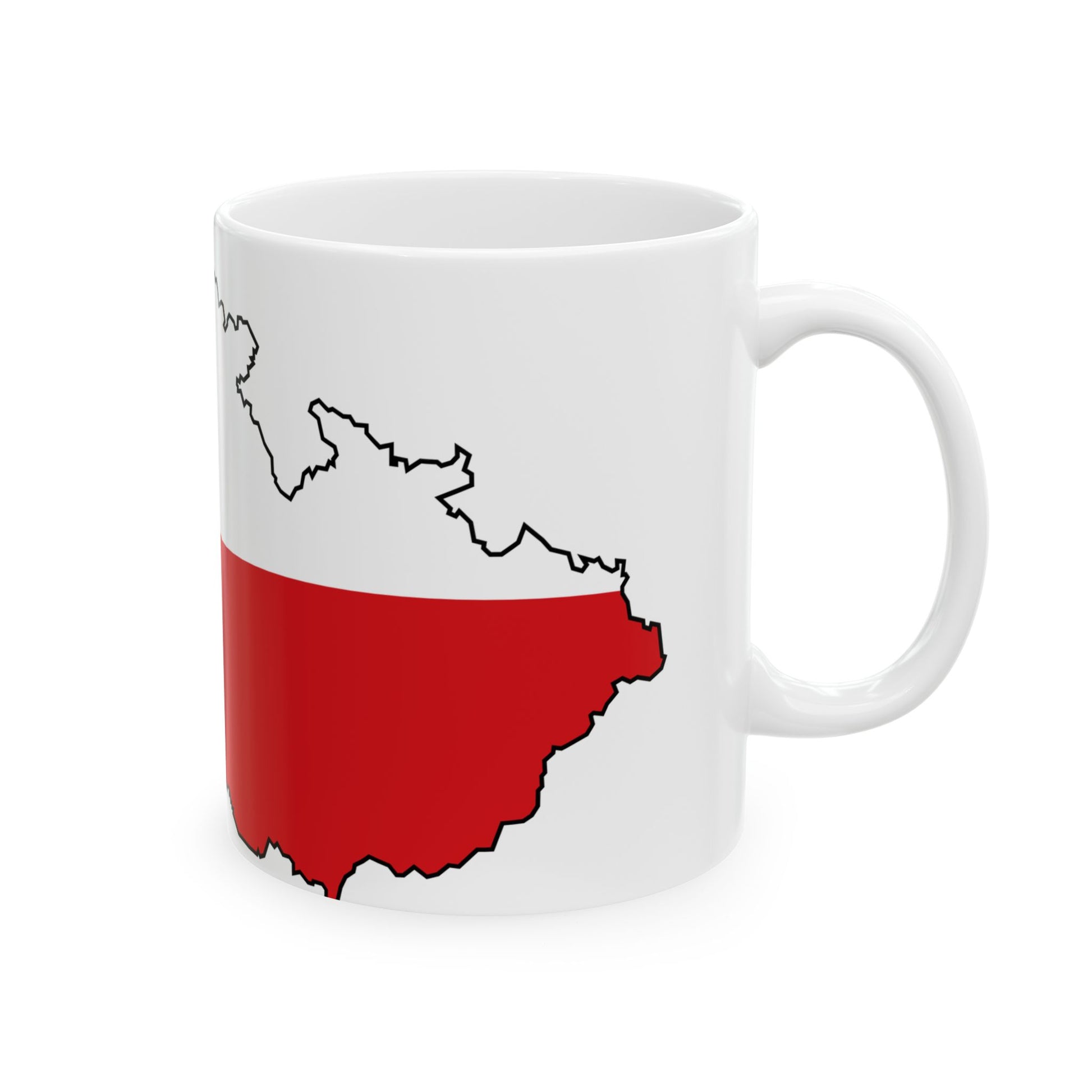 Silhouette of Czech (Czech Republic) White Coffee Mug-Go Mug Yourself