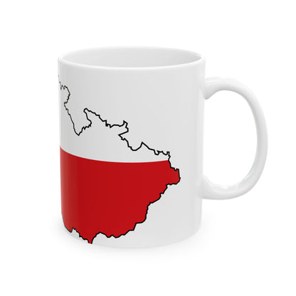 Silhouette of Czech (Czech Republic) White Coffee Mug-Go Mug Yourself