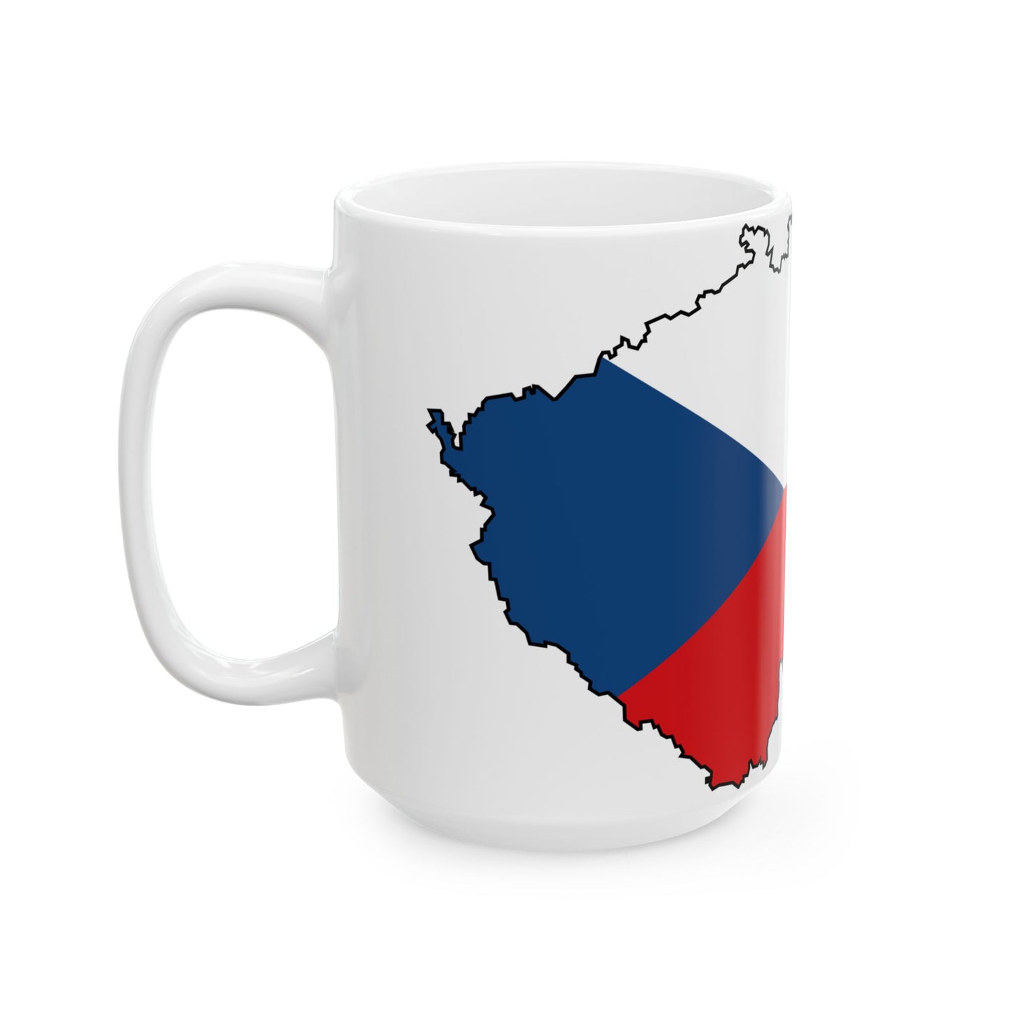 Silhouette of Czech (Czech Republic) White Coffee Mug-Go Mug Yourself