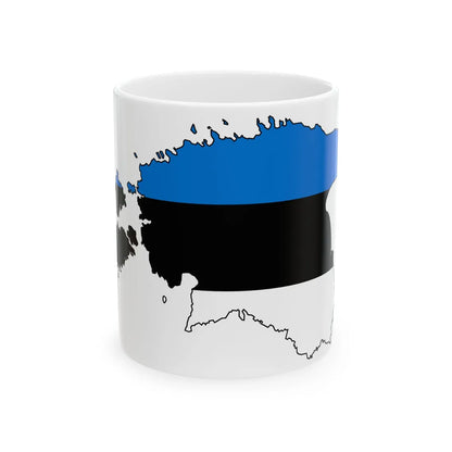 Silhouette of Estonia (Estonia) White Coffee Mug 11oz - Go Mug Yourself