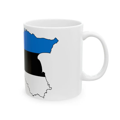 Silhouette of Estonia (Estonia) White Coffee Mug - Go Mug Yourself
