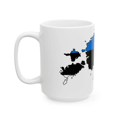 Silhouette of Estonia (Estonia) White Coffee Mug - Go Mug Yourself