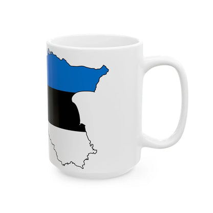 Silhouette of Estonia (Estonia) White Coffee Mug - Go Mug Yourself