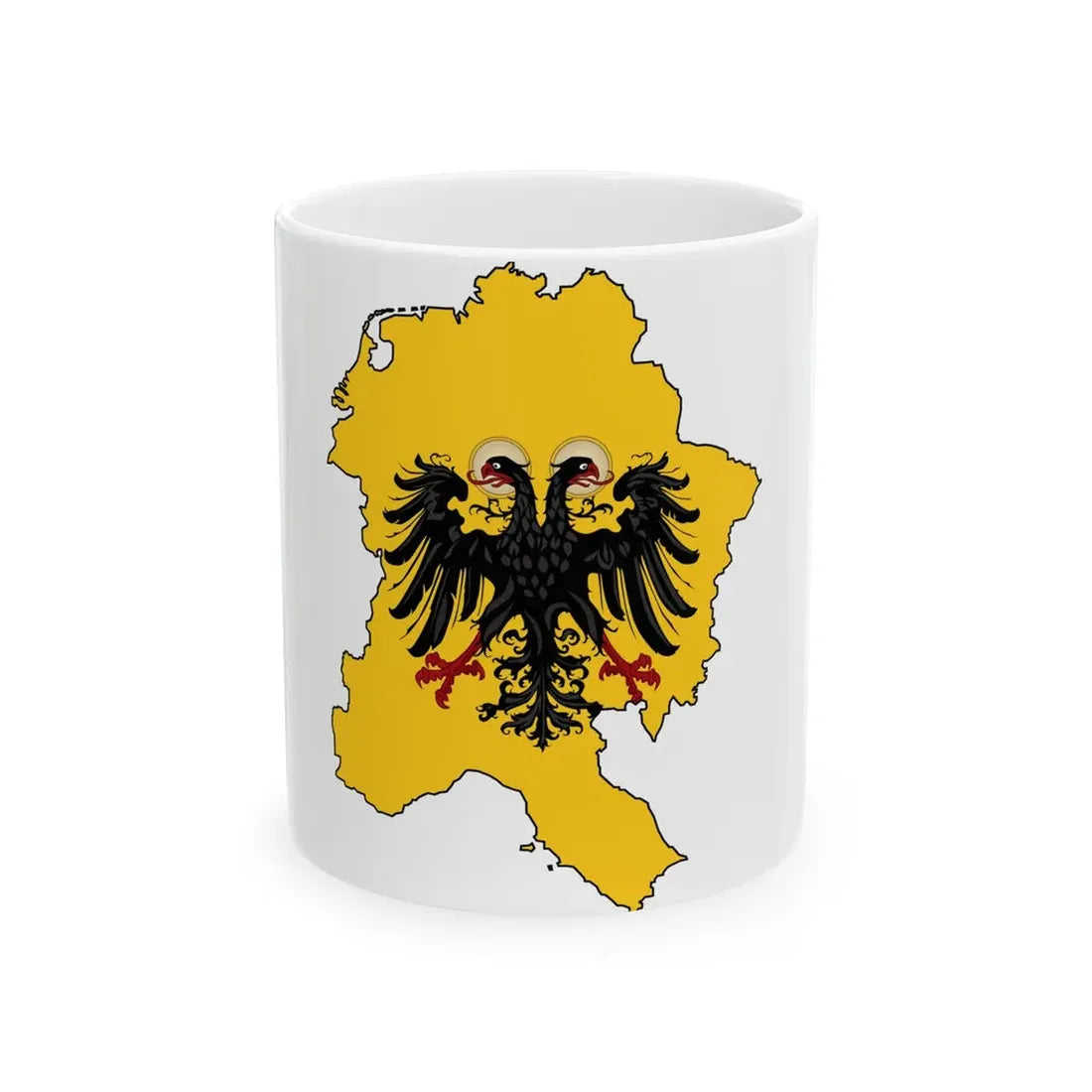 Silhouette of Holy Roman Empire (Germany) White Coffee Mug 11oz - Go Mug Yourself