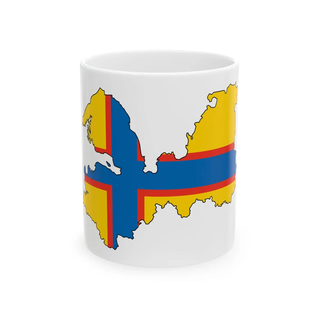 Silhouette of Ingermanland (Russia) White Coffee Mug 11oz - Go Mug Yourself