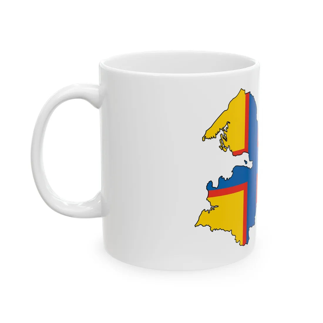 Silhouette of Ingermanland (Russia) White Coffee Mug - Go Mug Yourself