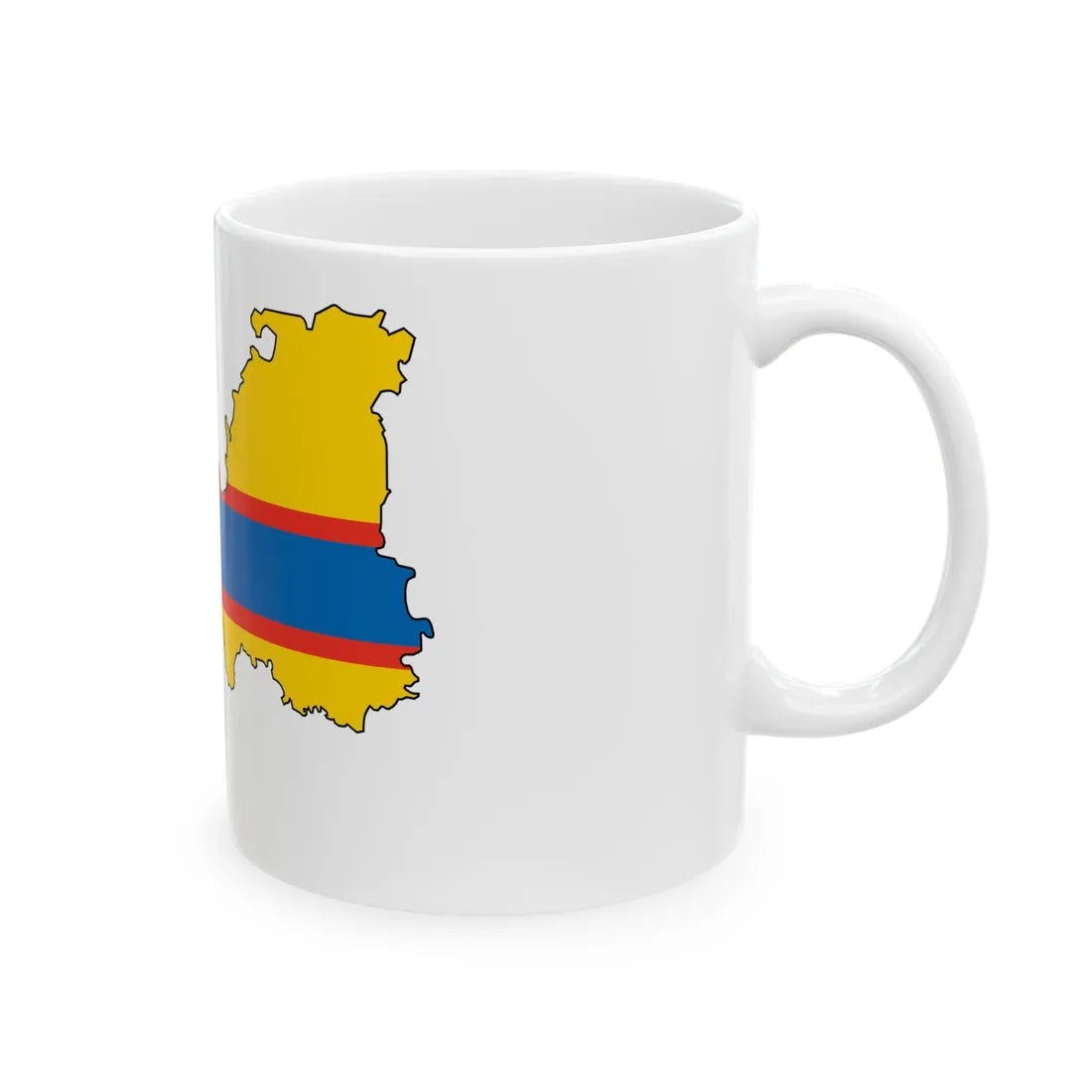 Silhouette of Ingermanland (Russia) White Coffee Mug - Go Mug Yourself