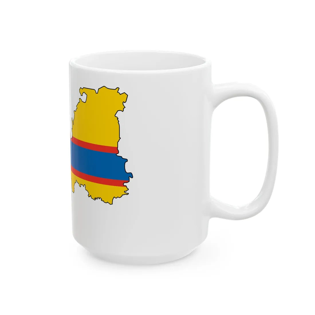 Silhouette of Ingermanland (Russia) White Coffee Mug - Go Mug Yourself