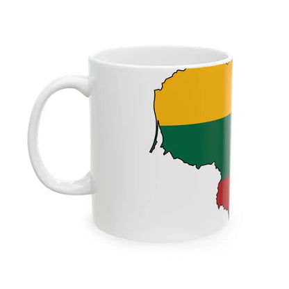 Silhouette of Lithuania (Lithuania) White Coffee Mug - Go Mug Yourself