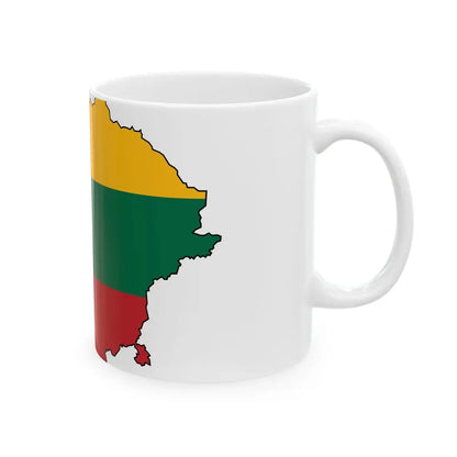 Silhouette of Lithuania (Lithuania) White Coffee Mug - Go Mug Yourself
