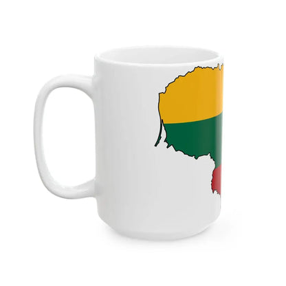 Silhouette of Lithuania (Lithuania) White Coffee Mug - Go Mug Yourself