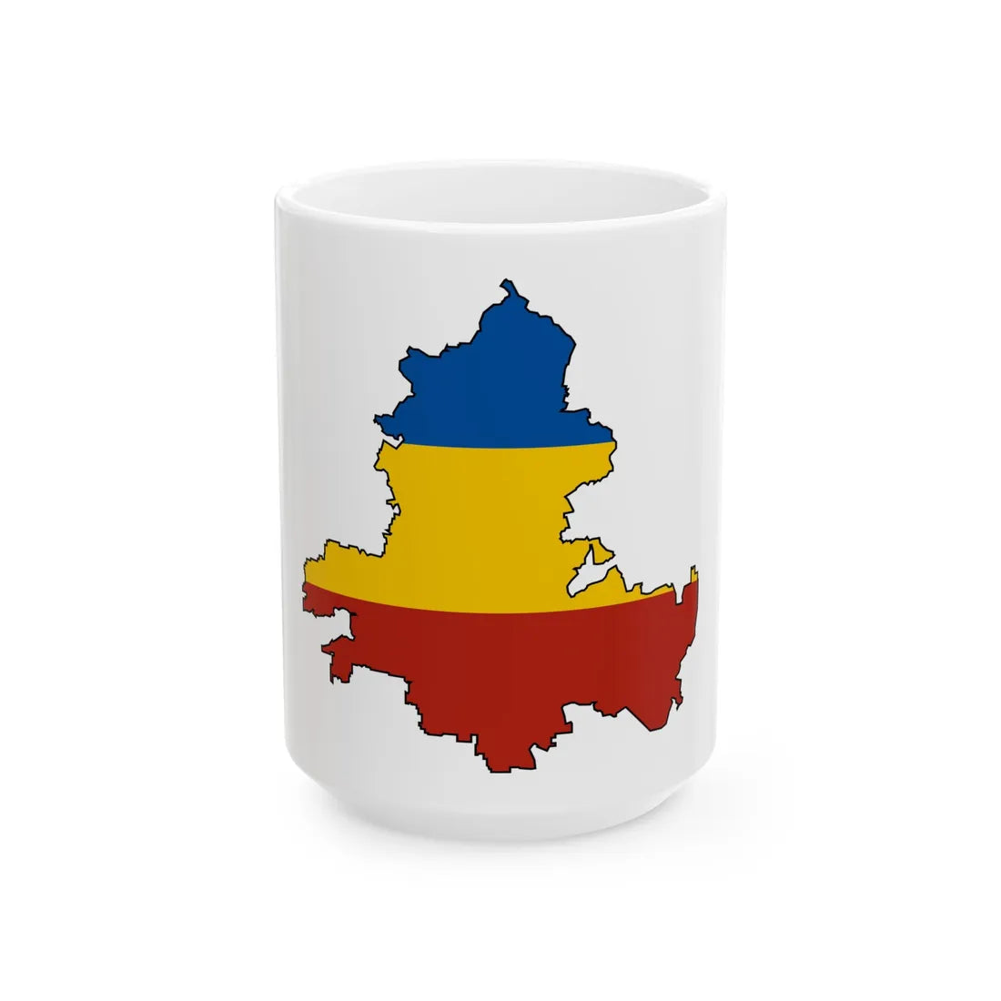 Silhouette of Podonye (Russia) White Coffee Mug 15oz - Go Mug Yourself