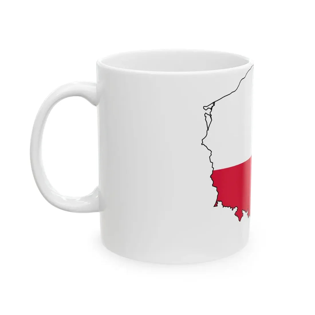 Silhouette of Poland (Poland) White Coffee Mug - Go Mug Yourself