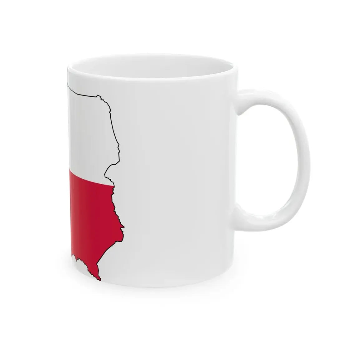 Silhouette of Poland (Poland) White Coffee Mug - Go Mug Yourself