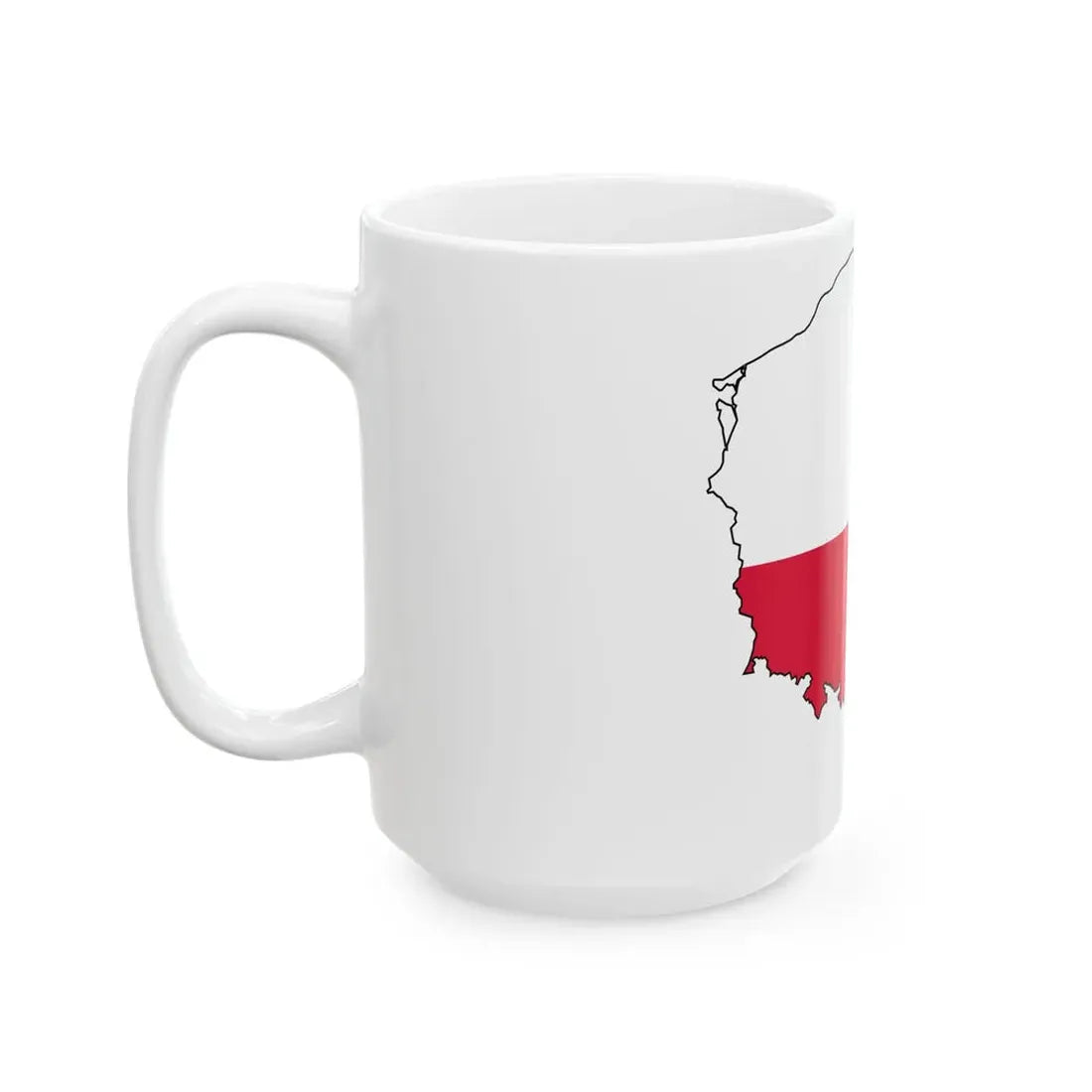 Silhouette of Poland (Poland) White Coffee Mug - Go Mug Yourself