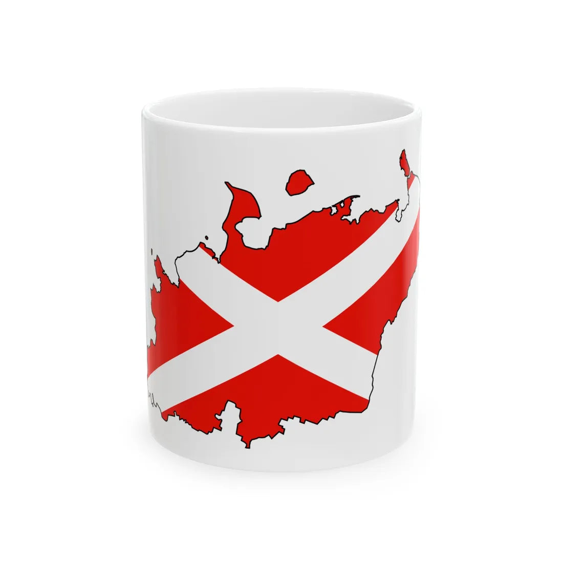 Silhouette of Pomorye (Russia) White Coffee Mug 11oz - Go Mug Yourself