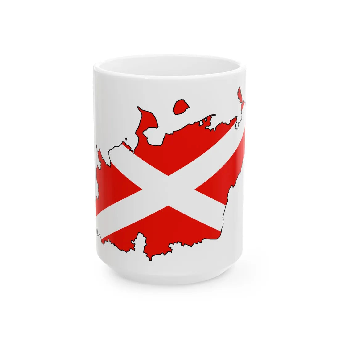 Silhouette of Pomorye (Russia) White Coffee Mug 15oz - Go Mug Yourself