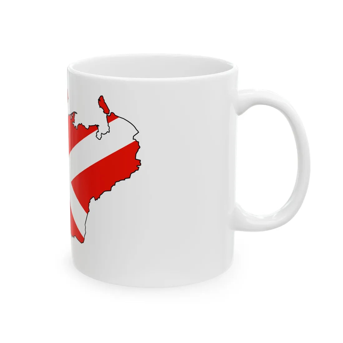 Silhouette of Pomorye (Russia) White Coffee Mug - Go Mug Yourself