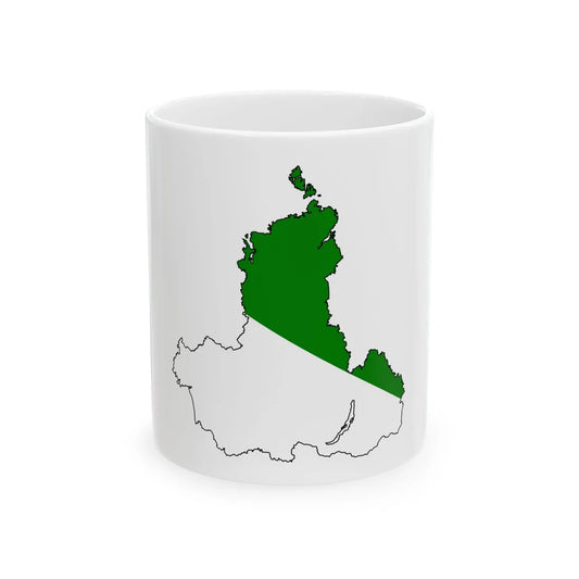 Silhouette of Siberia (Russia) White Coffee Mug 11oz - Go Mug Yourself