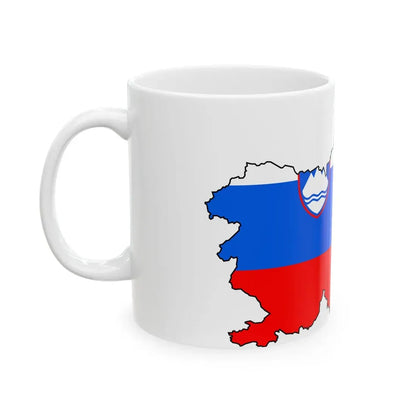 Silhouette of Slovenia (Slovenia) White Coffee Mug - Go Mug Yourself