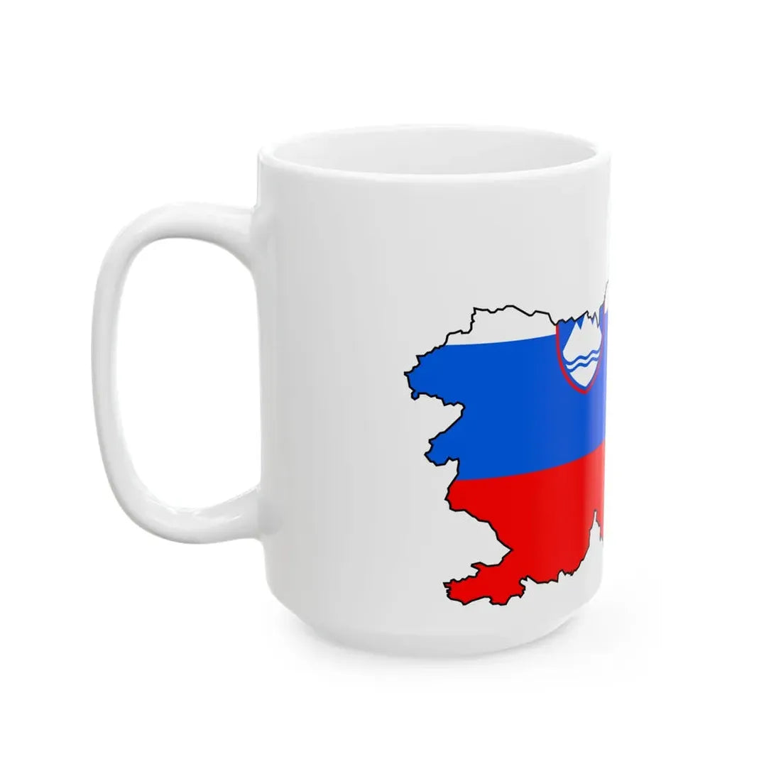 Silhouette of Slovenia (Slovenia) White Coffee Mug - Go Mug Yourself