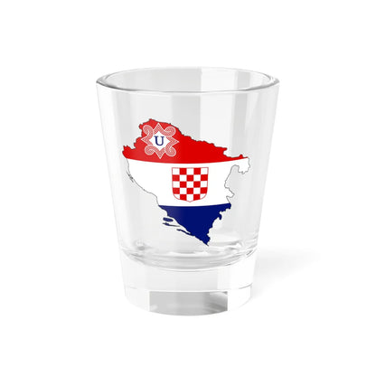 Silhouette of the Independent State of Croatia (Croatia) Shot Glass 1.5oz 1.5oz - Go Mug Yourself