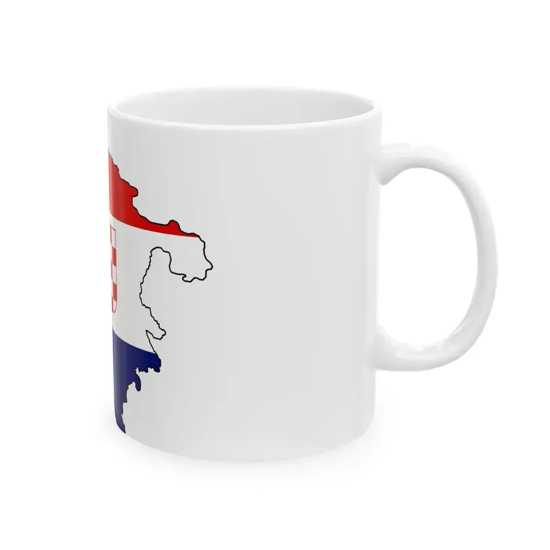 Silhouette of the Independent State of Croatia (Croatia) White Coffee Mug - Go Mug Yourself
