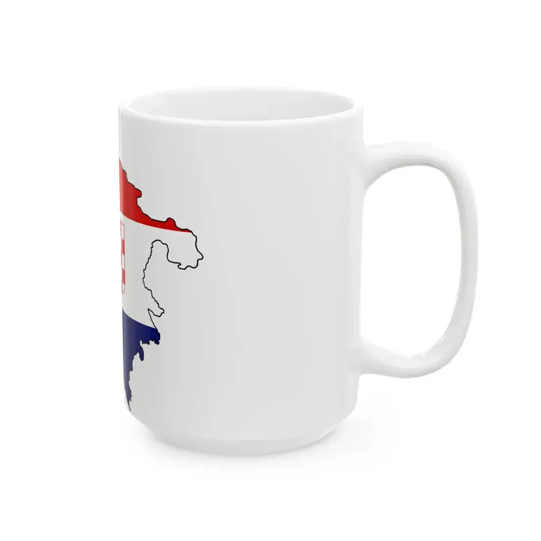 Silhouette of the Independent State of Croatia (Croatia) White Coffee Mug - Go Mug Yourself