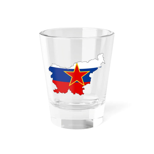 Silhouette of the Socialist Republic of Slovenia (Slovenia) Shot Glass 1.5oz 1.5oz - Go Mug Yourself