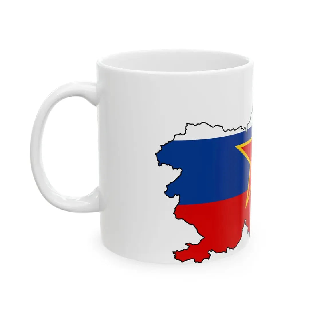 Silhouette of the Socialist Republic of Slovenia (Slovenia) White Coffee Mug - Go Mug Yourself