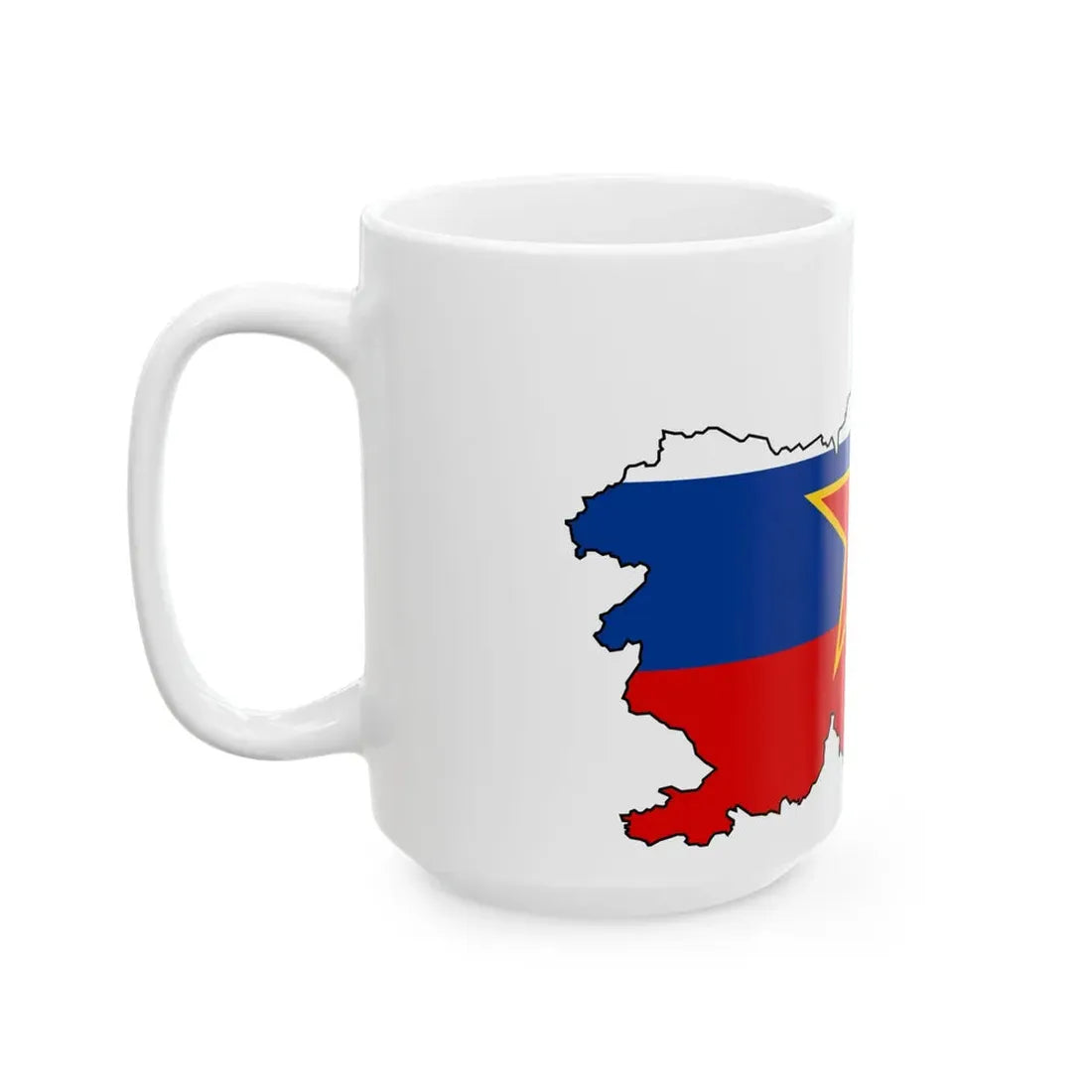 Silhouette of the Socialist Republic of Slovenia (Slovenia) White Coffee Mug - Go Mug Yourself