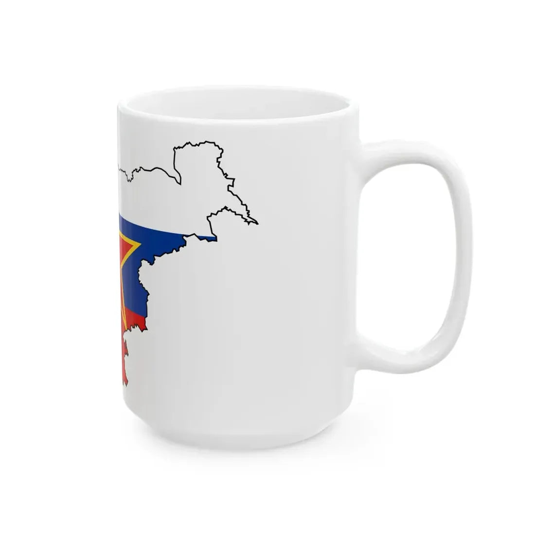 Silhouette of the Socialist Republic of Slovenia (Slovenia) White Coffee Mug - Go Mug Yourself
