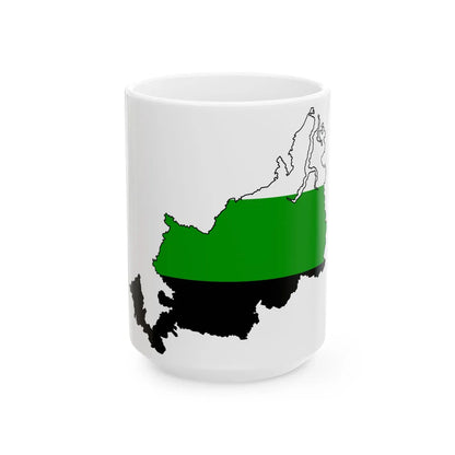 Silhouette of Ural (Russia) White Coffee Mug 15oz - Go Mug Yourself