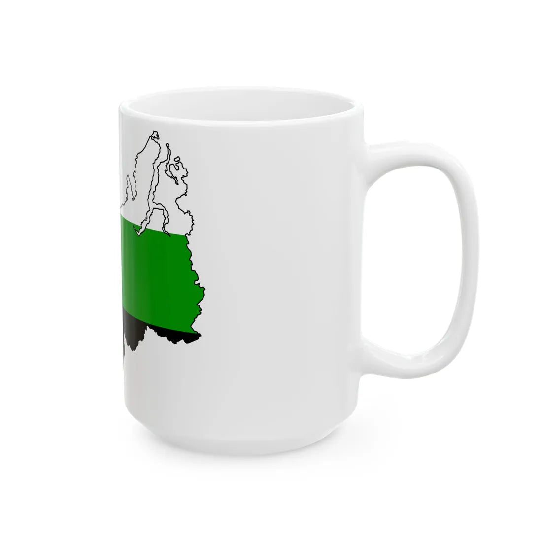 Silhouette of Ural (Russia) White Coffee Mug - Go Mug Yourself