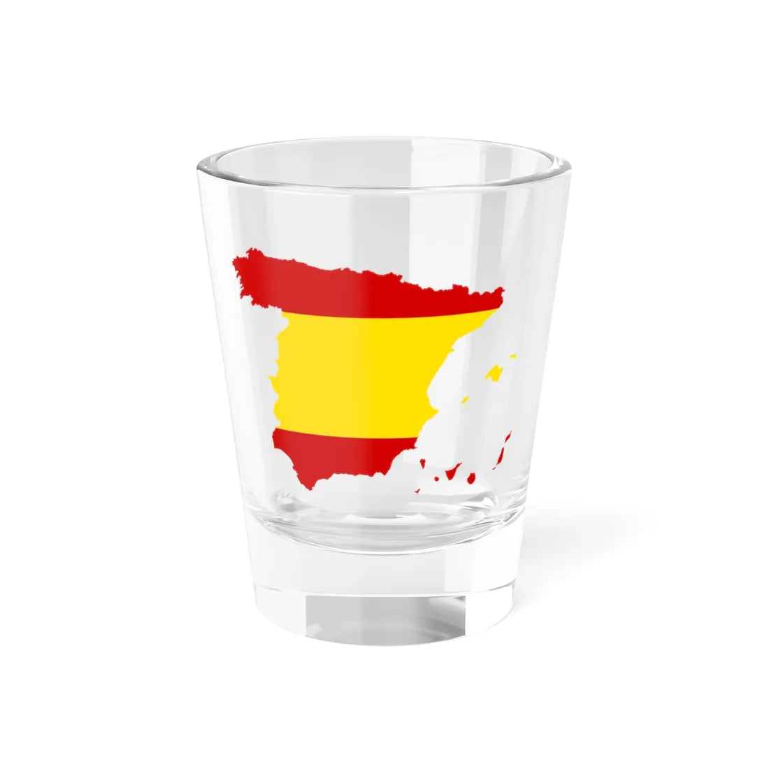 Silhouette Spain with Flag (Spain) Shot Glass 1.5oz 1.5oz - Go Mug Yourself