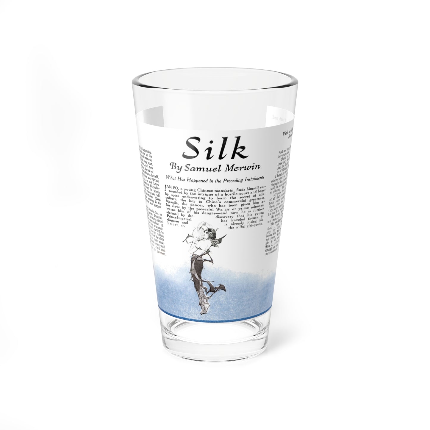 Silk by Samuel Merwin, McCalls, November 1923 (Magazine Illustration) Pint Glass 16oz-16oz-Go Mug Yourself