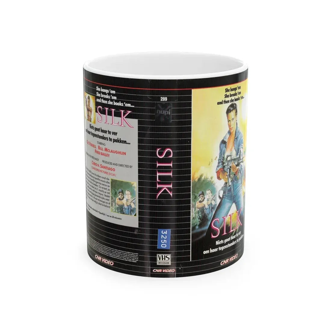 SILK CNR VIDEO (VHS COVER) - White Coffee Mug 11oz - Go Mug Yourself