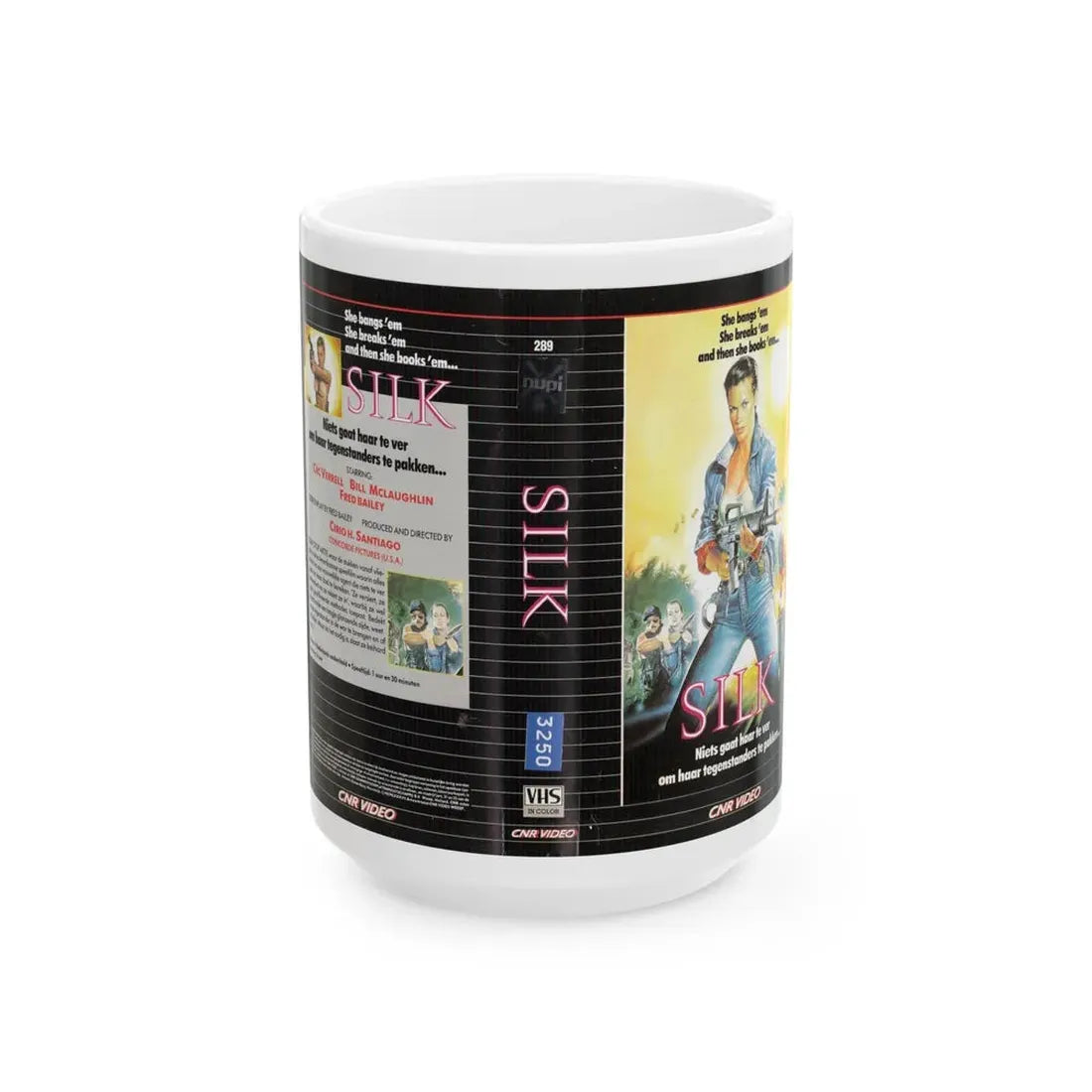 SILK CNR VIDEO (VHS COVER) - White Coffee Mug 15oz - Go Mug Yourself