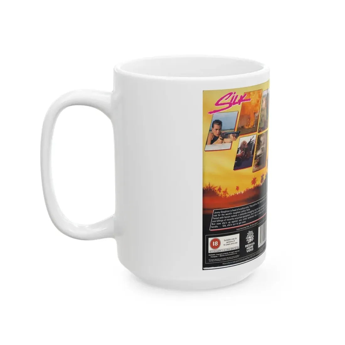 SILK (VHS COVER) - White Coffee Mug - Go Mug Yourself