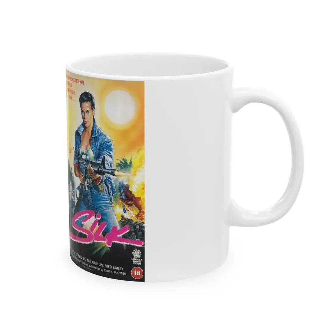 SILK (VHS COVER) - White Coffee Mug - Go Mug Yourself
