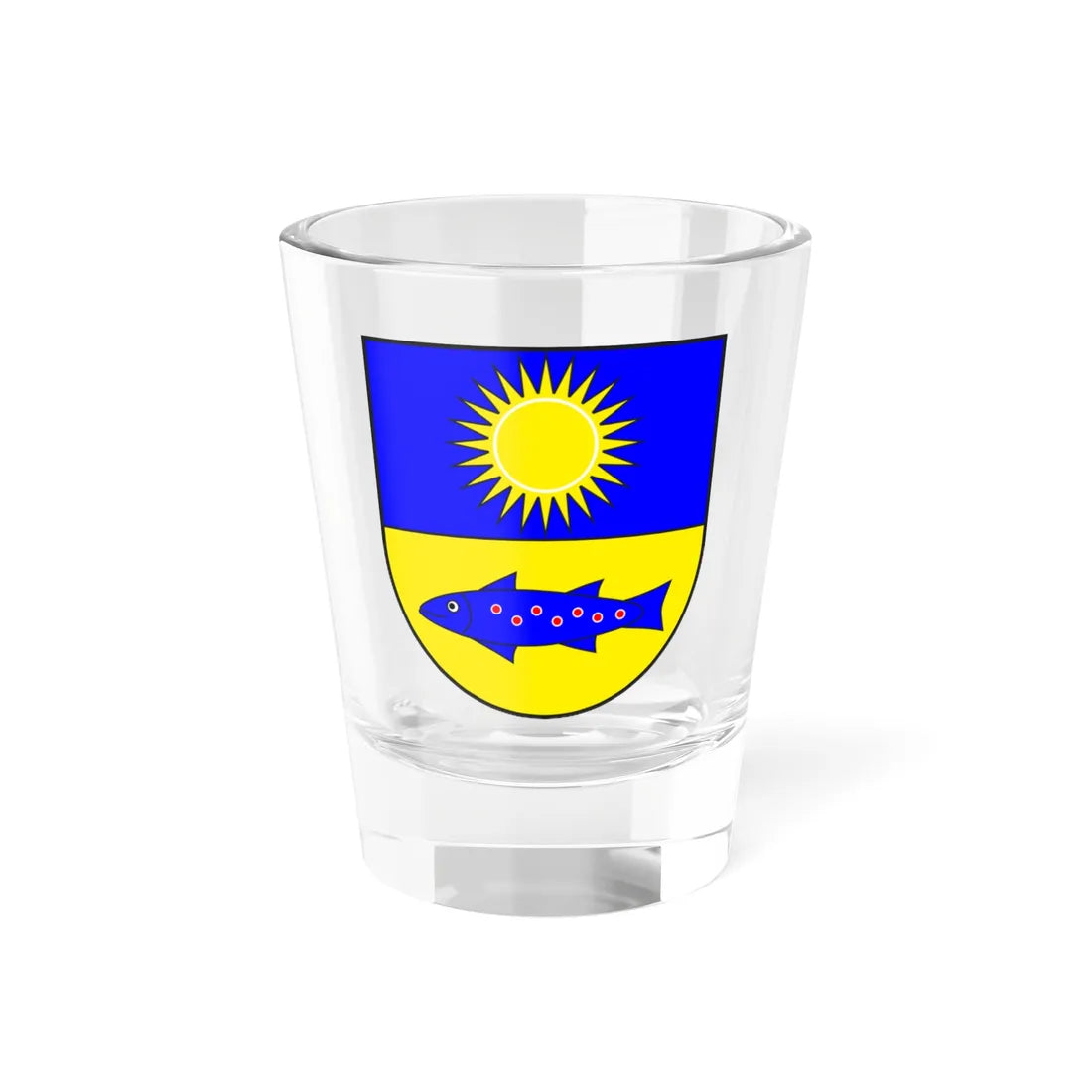 Sils i E Segl wappen (Switzerland) (Coat of Arms) Shot Glass 1.5oz 1.5oz - Go Mug Yourself