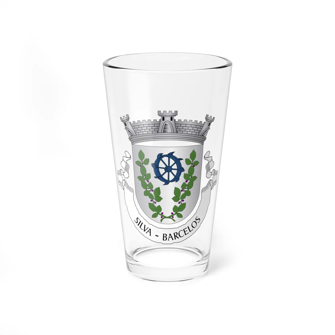 Silva- Barcelos (Portugal) (Coat of Arms) Pint Glass 16oz 16oz - Go Mug Yourself