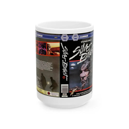 SILVER BULLET CANNON (VHS COVER) - White Coffee Mug 15oz - Go Mug Yourself