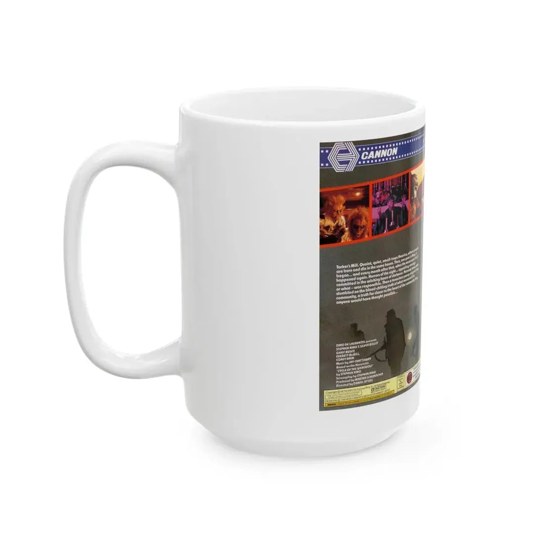SILVER BULLET CANNON (VHS COVER) - White Coffee Mug - Go Mug Yourself