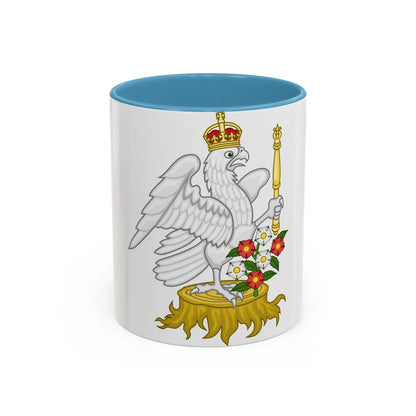 Silver Falcon Badge - Accent Coffee Mug-11oz-Light Blue-Go Mug Yourself